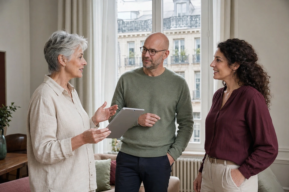 Symbolischer Austausch über Menschen, Kontakte und Immobilien